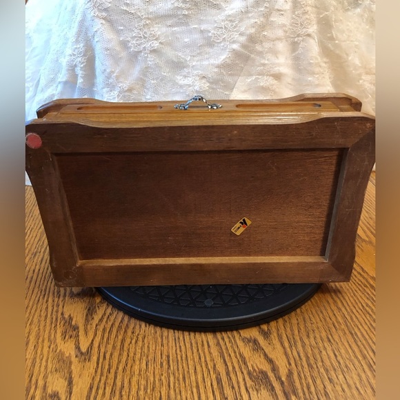 Vintage Men’s 2 Tier Wooden Valet from Kimco Jewelry Box Trinket Box - Picture 10 of 15